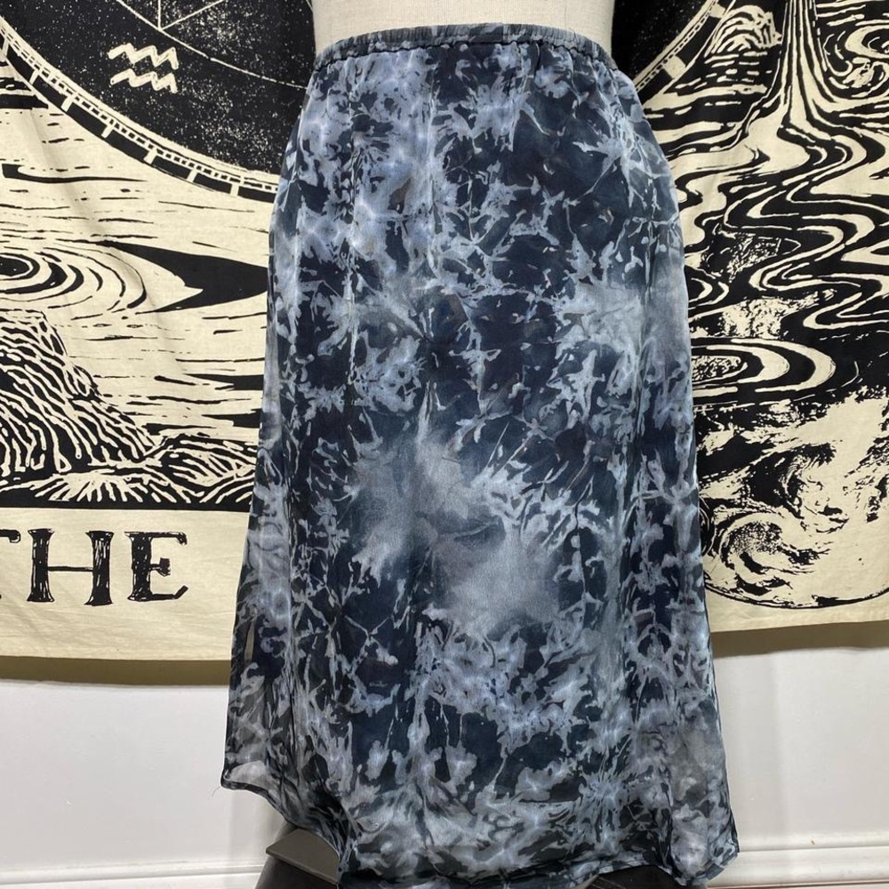 Graphic print midi skirt